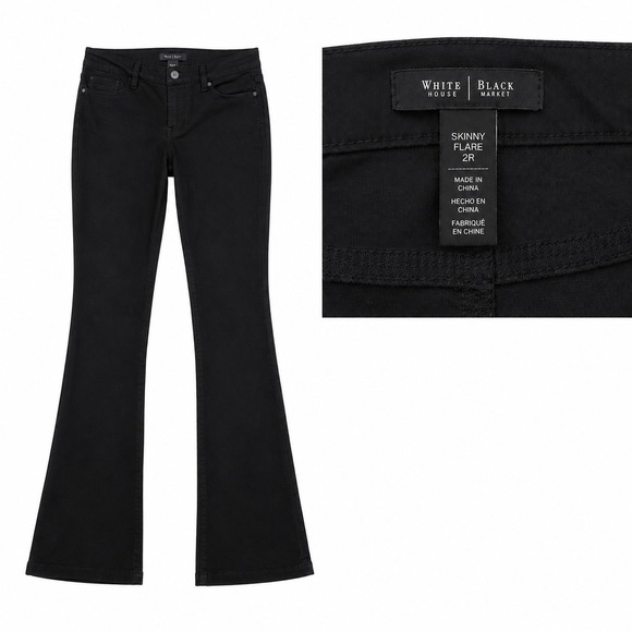 White House Black Market Denim - White House black market Jeans Women's Size 2R Black Skinny Flare
